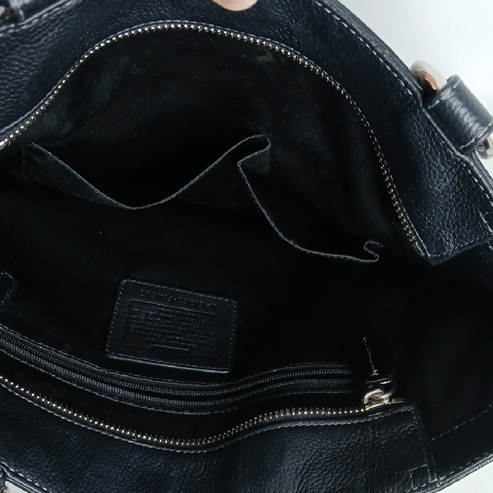 Coach Penelope Black Leather Tote Bag - Picture 5 of 13